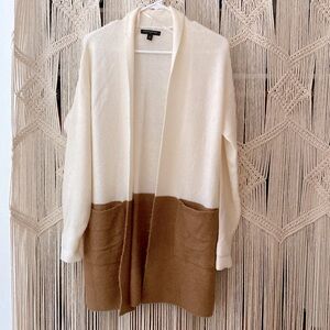Banana Republic cream and tan cardigan
